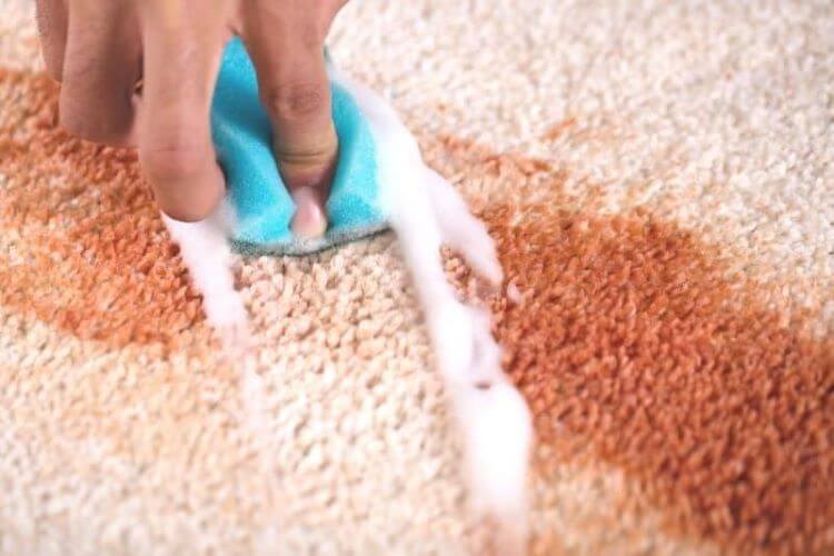 پاک کردن لکه کرم پودر از فرش