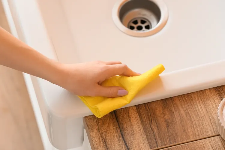 تمیز کردن سینک سرامیکی