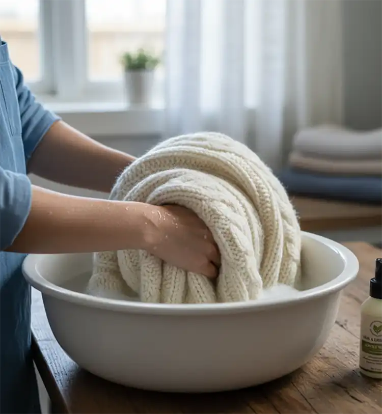 شستن لباس پشمی با دست