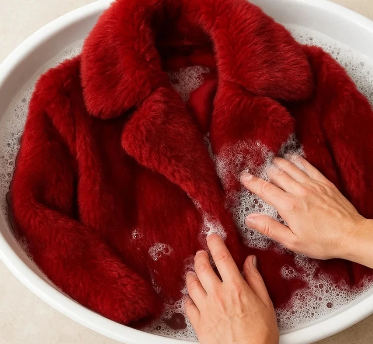 مرحله دوم روش شستن خز طبیعی و خز مصنوعی